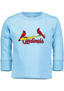St Louis Cardinals Toddler Light Blue Bird Bat Long Sleeve T-Shirt