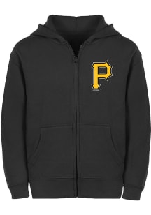 Pittsburgh Pirates Toddler Primary Logo Long Sleeve Full Zip Sweatshirt - Black