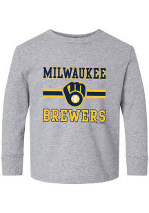 Milwaukee Brewers Toddler Navy Blue Home Team Long Sleeve T-Shirt