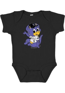 Colorado Rockies Baby Black Baby Mascot Short Sleeve One Piece