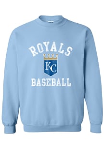 Kansas City Royals Womens Light Blue Gildan Crew Sweatshirt