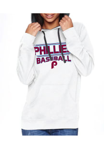 Philadelphia Phillies Womens White French Terry Hooded Sweatshirt