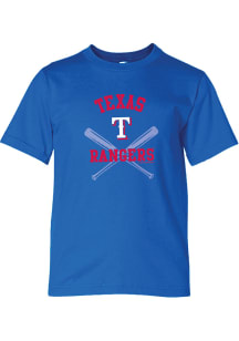 Texas Rangers Youth Blue Crossed Bats Short Sleeve T-Shirt