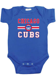 Chicago Cubs Baby Blue Cooperstown Home Team Short Sleeve One Piece