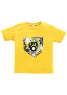 Milwaukee Brewers Toddler Yellow Home Field Short Sleeve T-Shirt
