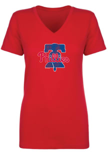 Philadelphia Phillies Womens Red Ideal Short Sleeve T-Shirt