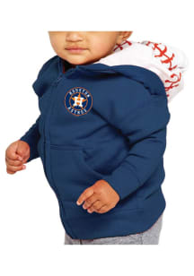 Houston Astros Toddler Circle Logo Baseball Long Sleeve Full Zip Sweatshirt - Navy Blue