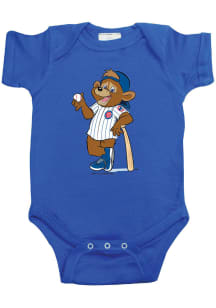 Chicago Cubs Baby Blue Baby Mascot Short Sleeve One Piece