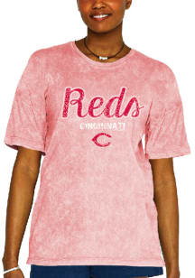 Cincinnati Reds Womens Red Mineral Short Sleeve T-Shirt