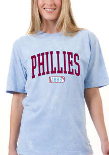 Philadelphia Phillies Womens Light Blue Mineral Short Sleeve T-Shirt