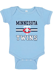 Minnesota Twins Baby Light Blue Home Team Short Sleeve One Piece