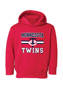 Minnesota Twins Toddler Red Home Team Long Sleeve Hooded Sweatshirt