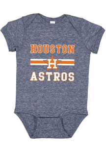 Houston Astros Baby Navy Blue Home Team Short Sleeve One Piece