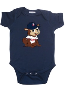 Minnesota Twins Baby Navy Blue Baby Mascot Short Sleeve One Piece