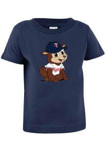 T.C. Bear Minnesota Twins Infant Baby Mascot Short Sleeve T-Shirt Navy Blue