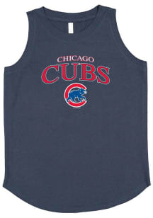 Chicago Cubs Womens Blue Gauze Tank Top