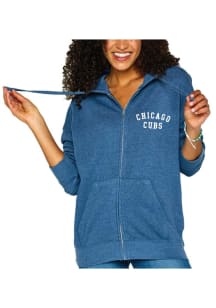 Chicago Cubs Womens Blue Zip Long Sleeve Full Zip Jacket