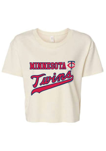 Minnesota Twins Womens Natural Boxy Short Sleeve T-Shirt