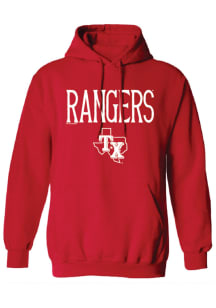 Texas Rangers Womens Red Gildan Hooded Sweatshirt