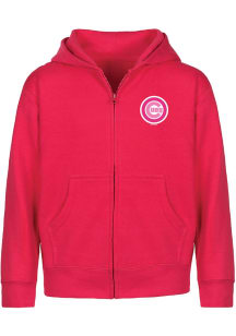 Chicago Cubs Girls Pink Primary Logo Long Sleeve Full Zip Jacket