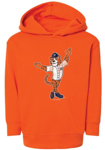 Paws  Soft As A Grape Detroit Tigers Toddler Orange Mascot Long Sleeve Hooded Sweatshirt