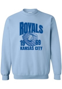 Kansas City Royals Womens Light Blue Soft Washed Crew Sweatshirt