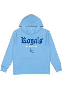 Kansas City Royals Womens Light Blue Washed Hooded Sweatshirt