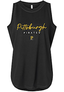Pittsburgh Pirates Womens Black Relaxed Tank Tank Top