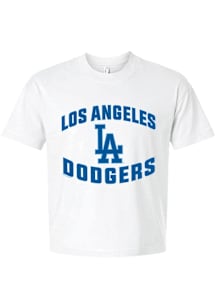 Los Angeles Dodgers Womens White Relaxed Short Sleeve T-Shirt