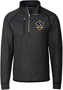 Cutter and Buck LA Galaxy Mens Charcoal Mainsail Long Sleeve Qtr Zip Pullover