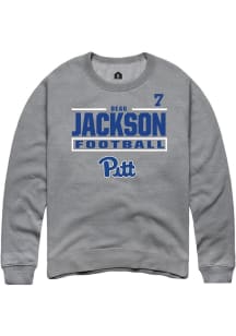 Beau Jackson Rally Mens Graphite Pitt Panthers NIL Stacked Box Player Crew