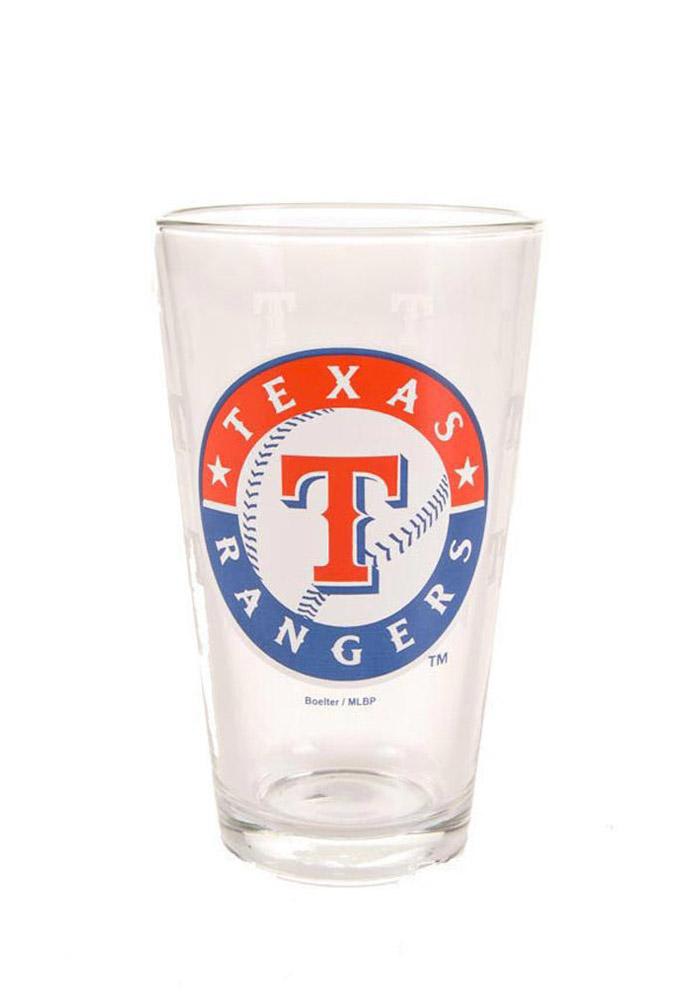 Texas Rangers 16oz Satin Etch Pint Glass