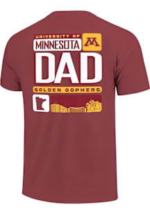 Minnesota Golden Gophers Maroon Tiles Dad Short Sleeve T Shirt