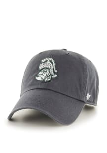 47 Charcoal Michigan State Spartans Clean Up Adjustable Hat