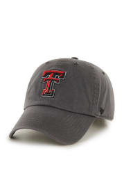 47 Texas Tech Red Raiders Clean Up Adjustable Hat - Charcoal