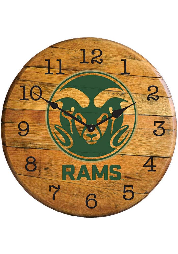 Colorado State Rams Team Logo Wall Clock