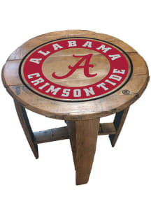 Alabama Crimson Tide Team Logo Brown End Table