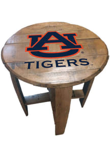 Auburn Tigers Team Logo Brown End Table