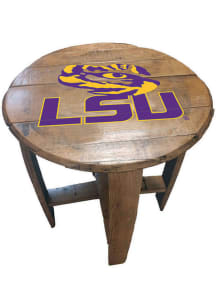LSU Tigers Team Logo Brown End Table