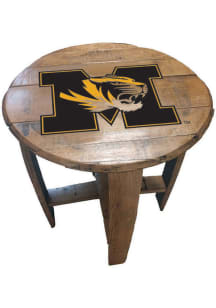 Missouri Tigers Team Logo Brown End Table