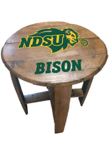 North Dakota State Bison Team Logo Brown End Table