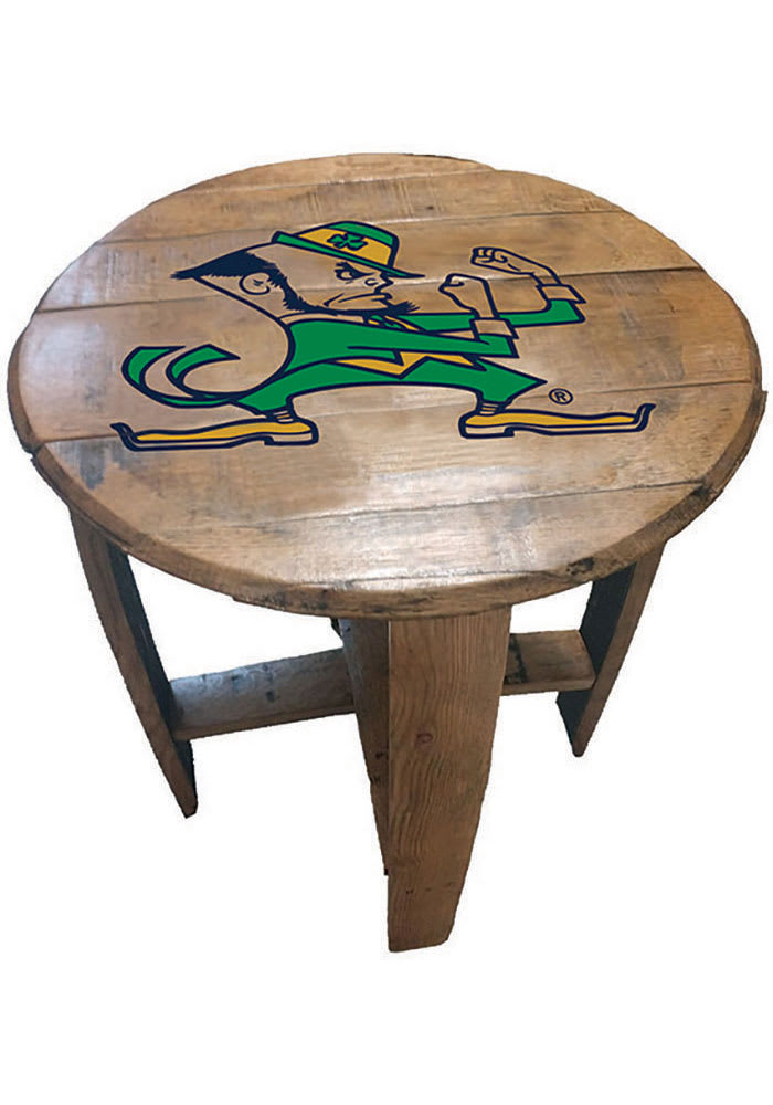 Notre Dame Fighting Irish Team Logo Brown End Table