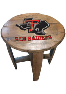 Texas Tech Red Raiders Team Logo Brown End Table
