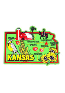 Kansas Green Map Magnet