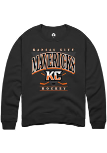 Rally Kansas City Mavericks Mens Black Triangle Long Sleeve Fashion Sweatshirt