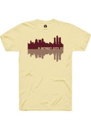Rally Detroit City FC Gold Detroit Skyline Short Sleeve Fashion T Shirt