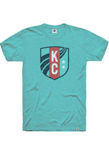 Rally KC Current Teal Primary Logo Short Sleeve Fashion T Shirt