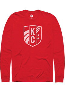 Rally KC Current Red Tonal Logo Long Sleeve T Shirt