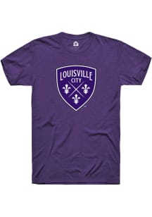 Rally Louisville City FC Purple Primary Crest Short Sleeve Fashion T Shirt