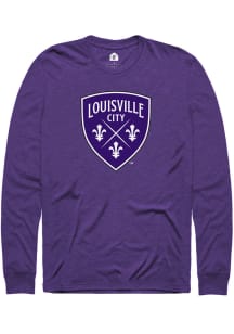 Rally Louisville City FC Purple Primary Crest Long Sleeve T Shirt
